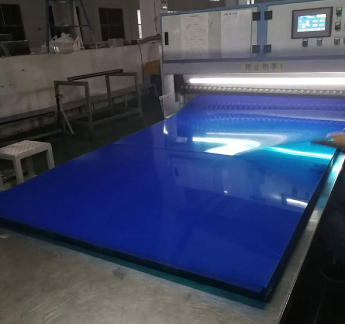 PET sheet with blue PE Film covering